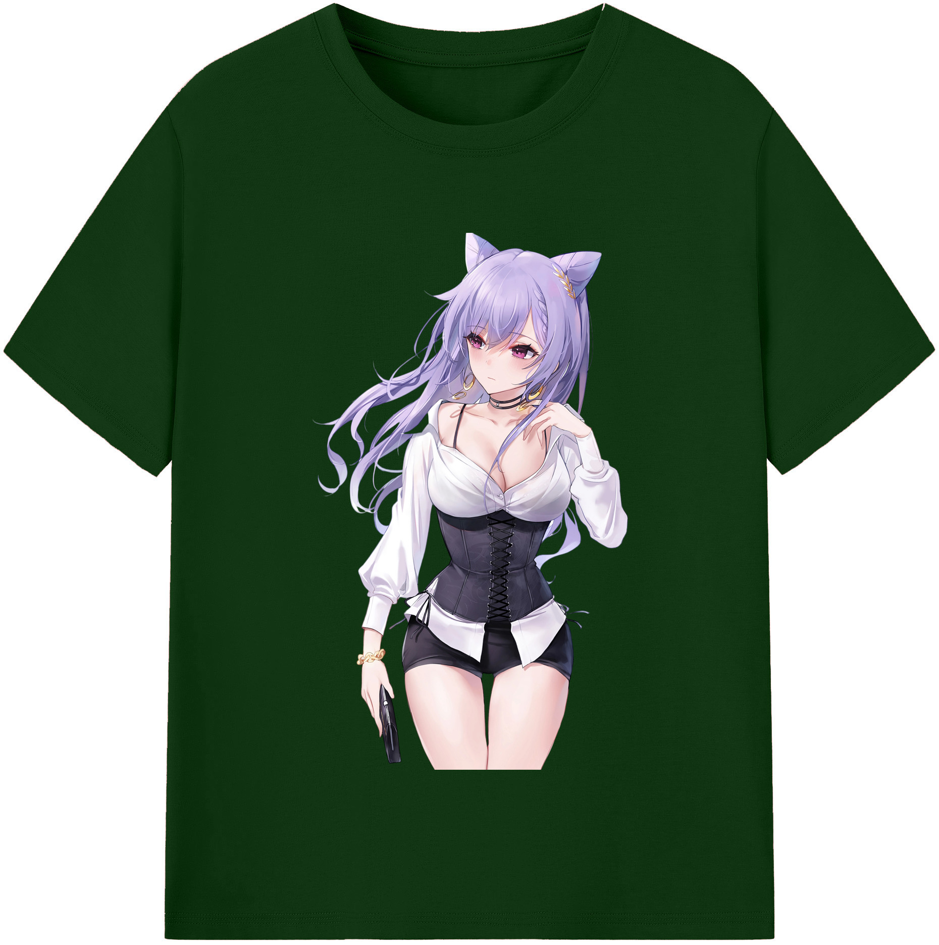 げんし神 刻晴 こくせい genshin Kokusei 綿100％半袖Tシャツ（フロントプリント）